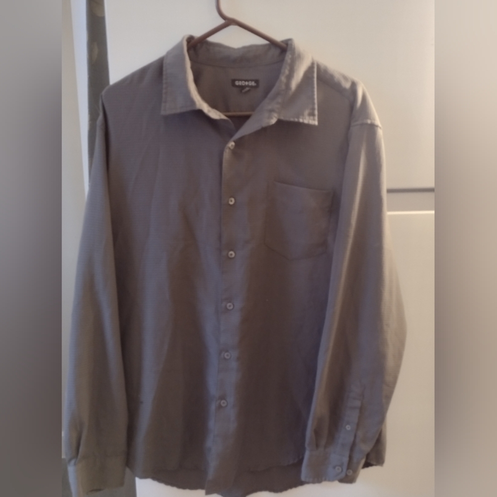 George Gray Dress Shirt Classic Long Sleeve Size XXL(46-48).